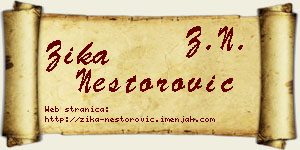 Žika Nestorović vizit kartica